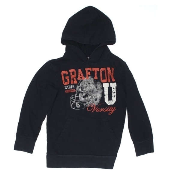 Children’s Place Grafton State U Hooded Sweatshirt medium boys navy - Picture 6 of 7